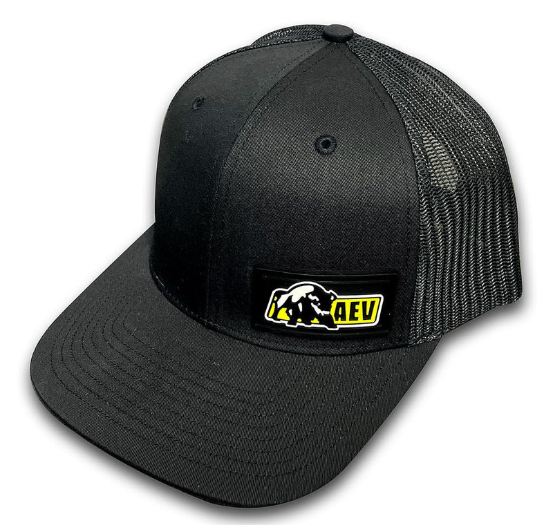 Black AEV Patch Logo Trucker Hat