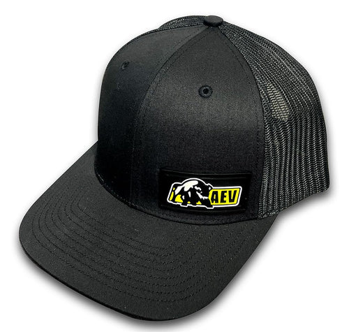 Black AEV Patch Logo Trucker Hat