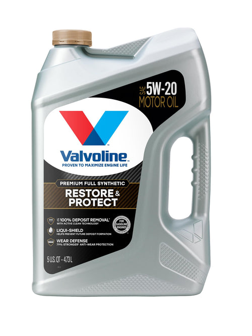 5W-20 Full Synthetic Valvoline Restore & Protect Motor Oil 5 Quart
