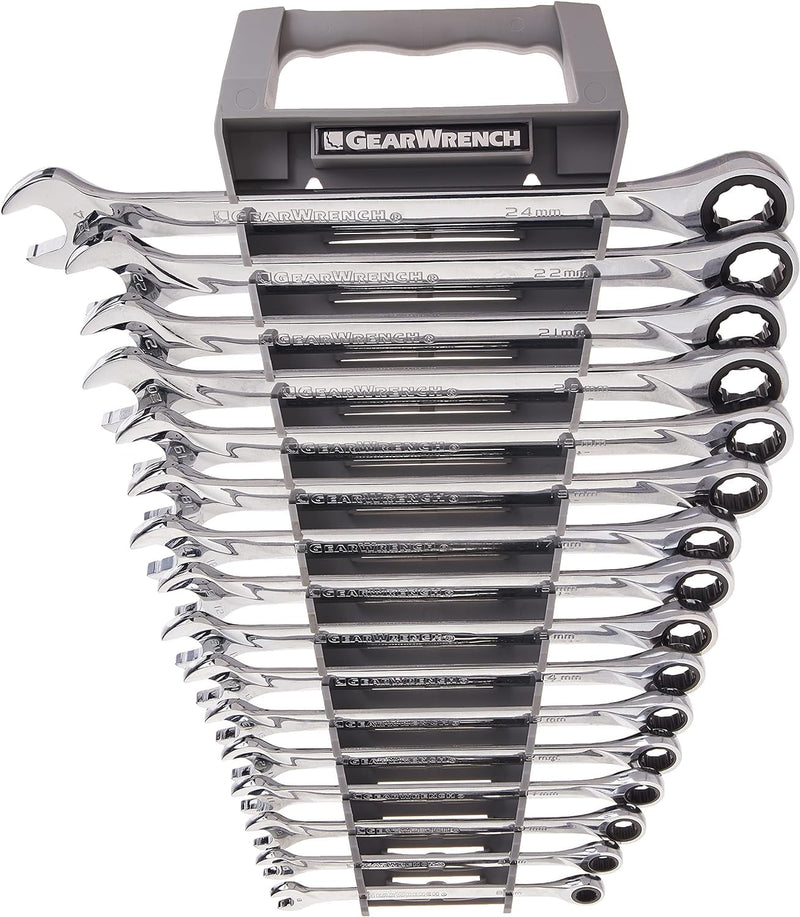 XL GEARWRENCH Ratcheting Combination Metric Wrench Set 16 Pc., 12 Point - 85099