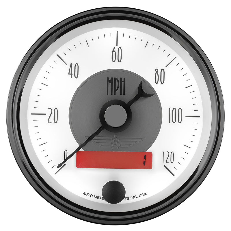 3-3/8" Electric Speedometer Auto Meter 2084 Prestige (0-120 MPH, 85.7mm)