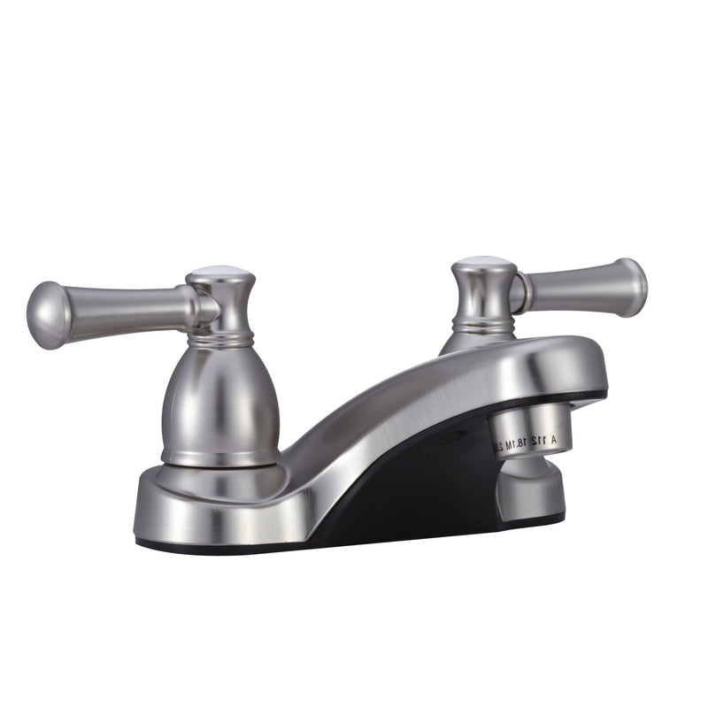 Dura Faucet RV Bathroom Faucet DF-PL700L-SN with Classical Hot and Cold Handles (Brushed Satin Nickel)
