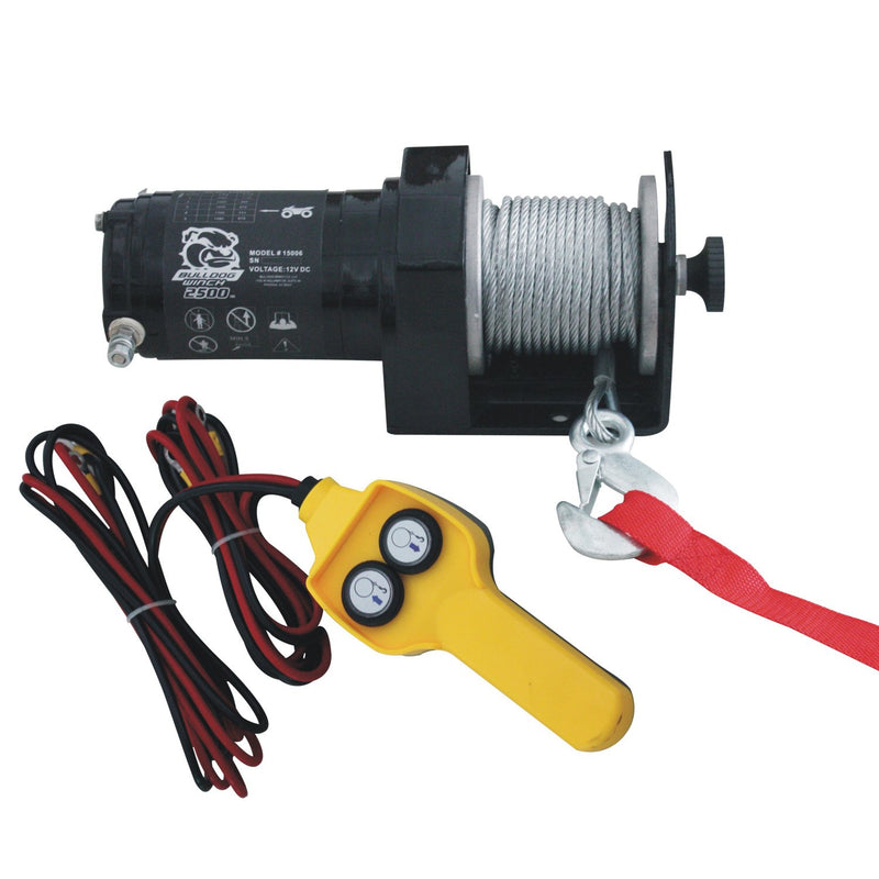 Winch BULLDOG 15008 (2000lb Utility with 50 Ft Wire Rope, Hand held Controller)