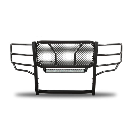 Heavy Duty Black Horse Rugged Grille Brush Bumper Guard Modular Black Come with 20" Double Row LED Light Compatible with 2019-2021 Silverado 1500 LD|2014-2018 Silverado 1500-RU-CHSI14-B-KIT
