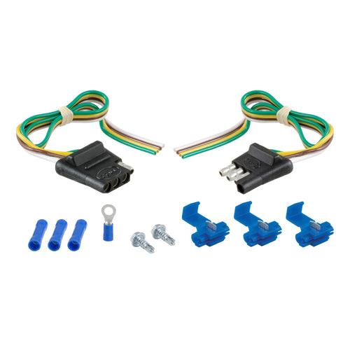 CURT 4-Pin Trailer Wiring Harness, 12-Inch Vehicle-Side and Trailer-Side Wires 58344
