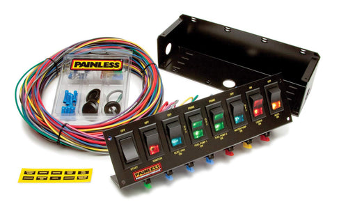 50303 Painless Performance Roll Bar Mount 8-Switch Fused Panel