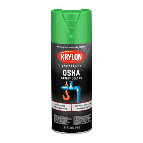 Krylon OSHA Color Paint Safety Green 2012, 12 Ounce Aerosol