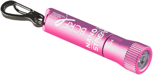 Streamlight Nano Light II 73022 20-Lumens Miniature Keychain LED Flashlight with AAAA Alkaline Battery, Pink BCRF Edition