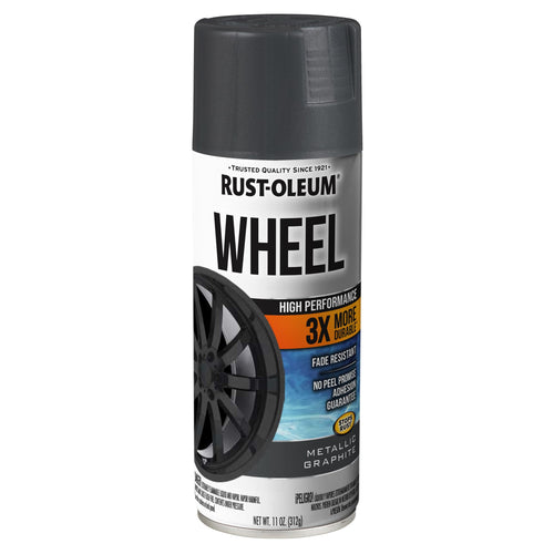 Rust-Oleum High Performance 366441 Wheel Spray Paint, 11 oz, Metallic Graphite
