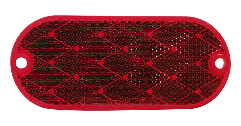 Red Peterson Oblong Quick-Mount Reflector B480R
