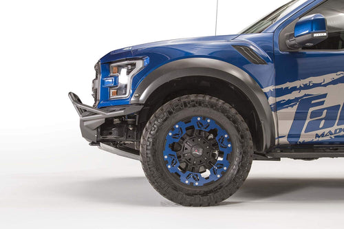 17-C Fab Fours Raptor Aero Front Bumper with Pre-Runner Guard Matte Black (FF17-D4372-1)