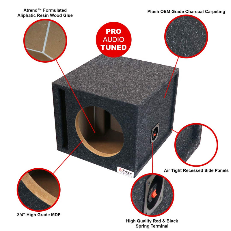 E10STV Bbox 10" Single Vented 1" MDF Labyrinth Power Slot Vented for Alpine, Kicker, JL, Pioneer