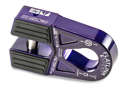 Flatlink E (Expert) Factor 55 00080-15 Replaces Conventional Winch Hook with a Stronger Shackle/D-Ring Mount Maximum Load 16,000 lb Ultimate Failure Greater Than 40,000 lb – Purple