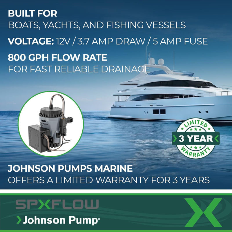 Aqua Void Ultima Combo Johnson Pump - 12V, 800 GPH