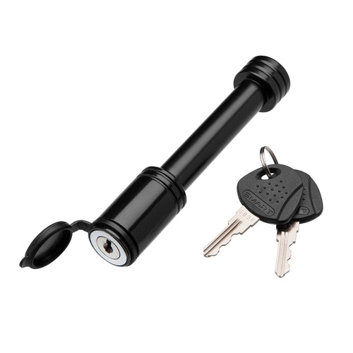 Black Steel TOWSMART Barrel Style Trailer Hitch Lock, 5/8 in. Diameter Pin, Fits 2 in. receivers