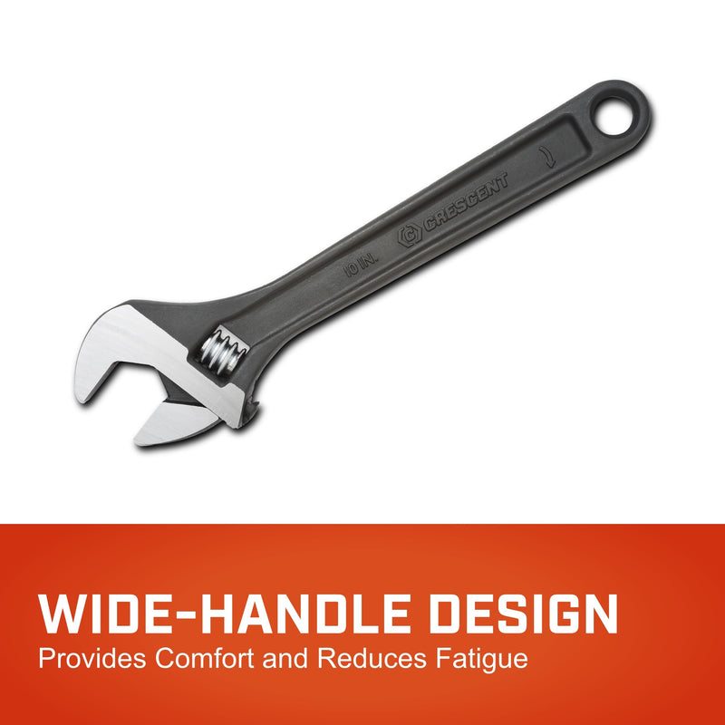 10" Adjustable Crescent Black Oxide Wrench, Boxed - AT210BK