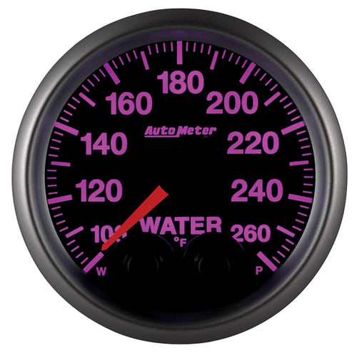Gauge, AutoMeter Wtemp, 2 1/16", 260ºf, Stepper Motor W/Peak & Wrn, Elite, W/O Pro-Control 5654-05702