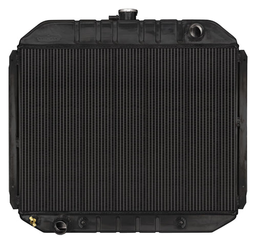 COLD - CASE Black Night Rider Series Cold Case Radiator, 29.7 in W x 26.5 in H x 3 in D, Passenger Side Inlet, Driver Side Outlet, Aluminum, Black Paint, Automatic