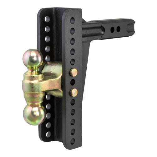 CURT Adjustable Trailer Hitch Ball Mount 45926, 2-Inch Receiver, 10-1/8-Inch Drop, 2 and 2-5/16-Inch Balls, 14,000 lbs