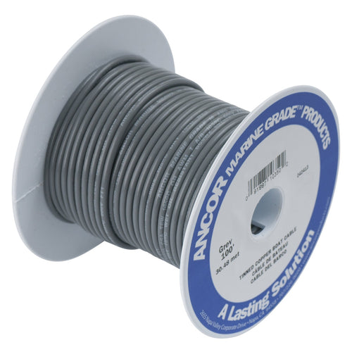 Marine Grade Ancor 104410 Electrical Primary Tinned Copper Boat Wiring (14-Gauge, Grey, 100-Feet)