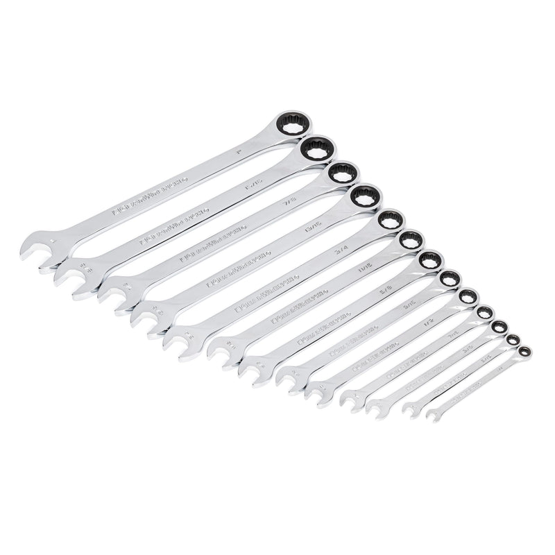 XL GEARWRENCH Ratcheting Combination SAE Wrench Set 13 Pc., 12 Point - 85199