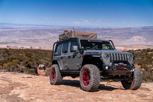 Sherpa Roof Rack Rugged Ridge for Jeep Wrangler JLU | Low-Profile Design, 2 Fixed Crossbars, No Drill Installation | 11703.23 | Fits 2018-2025 Jeep Wrangler JLU 4-Door