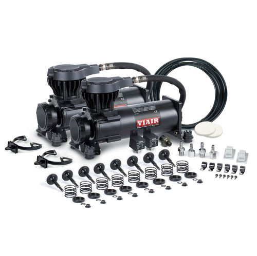 VIAIR 410 Dual Value Pack Stealth Series 200 PSI, Air Ride Suspension, Air Horns, 50% quieter, 100% duty @ 100 PSI, Black,41042