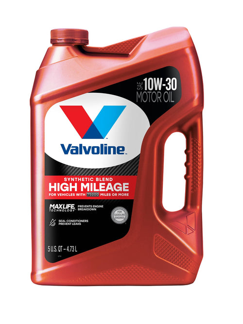 Valvoline with MaxLife Technology High Mileage 10W-30 Synthetic Blend Motor Oil 5 Quart