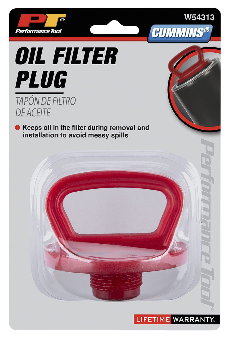 Cummins Performance Tool W54313 Oil Filter Plug for Easy Oil Changes and Maintenance
