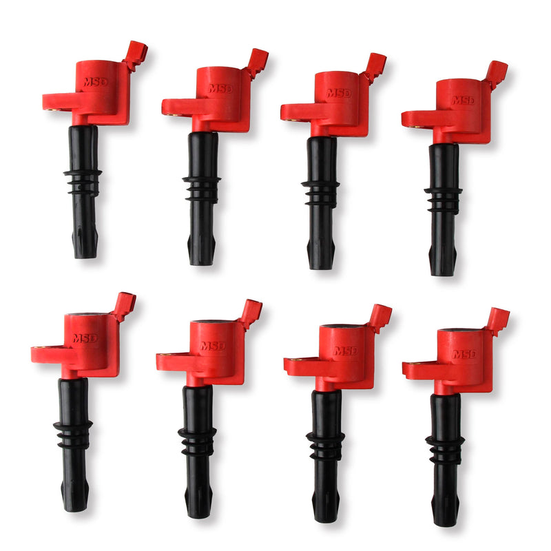Blaster Series MSD 82438 Ignition Coils, Red, 8-Pack