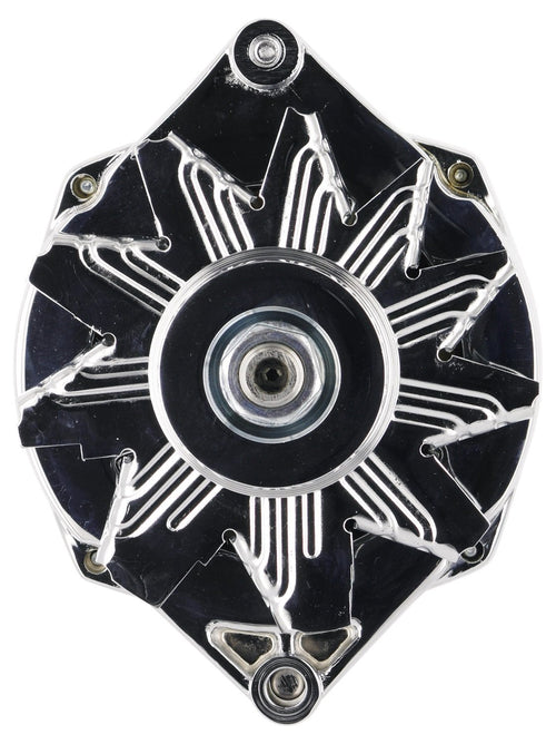 Chrome Powermaster 8-36101 Alternator (Upgrade 100A 1V Pulley 1 Wire Motorola Replacement 1" Mating flange)