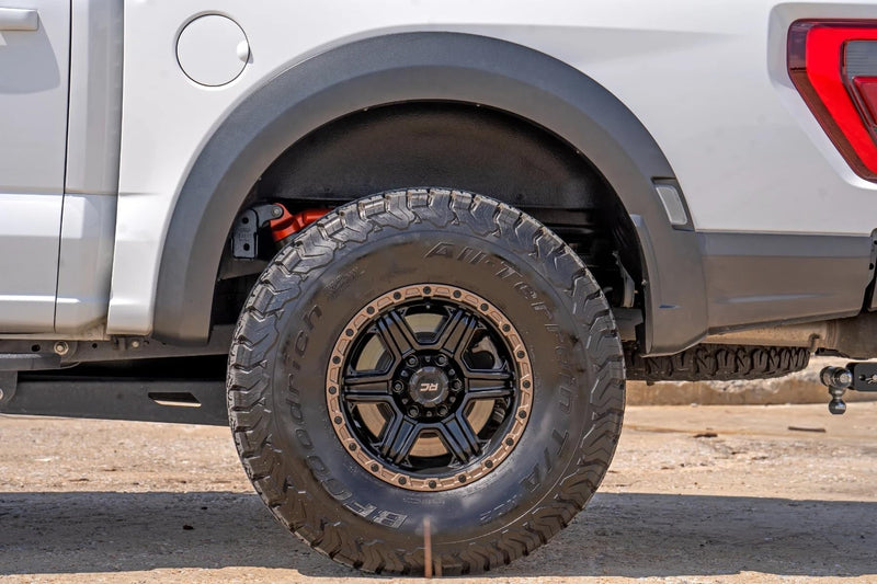 Rear Wheel Well Liners Rough Country for Ford F-150 Raptor 4WD (2021-2025) - Heavy-Duty Rear Fender Liners for Mud & Debris Protection, Made in USA