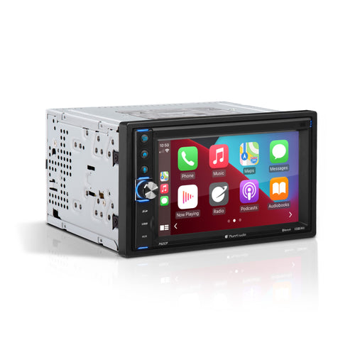 P62CP Planet Audio Car Audio Stereo System - Apple CarPlay, 6.2 Inch Double Din, Touchscreen, Bluetooth Audio and Hands-Free Calling, USB, SD, AM/FM Radio Receiver, No CD Player