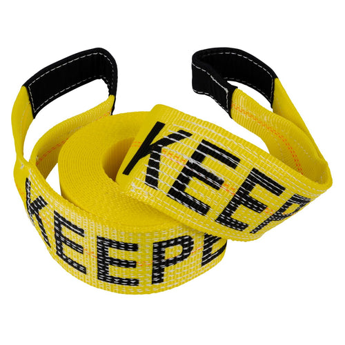Tow Straps Keeper Heavy Duty with Loops - 4" x 30' Recovery Strap, 20,000 lbs Break Strength - Towing Strap for Cars, Trucks, and SUVs