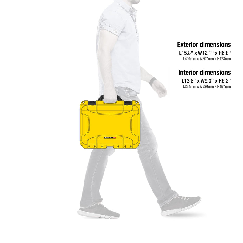 Waterproof Nanuk 915 Hard Case with Foam Insert for DJI Avata FPV Unit, Goggles and Controller - Yellow