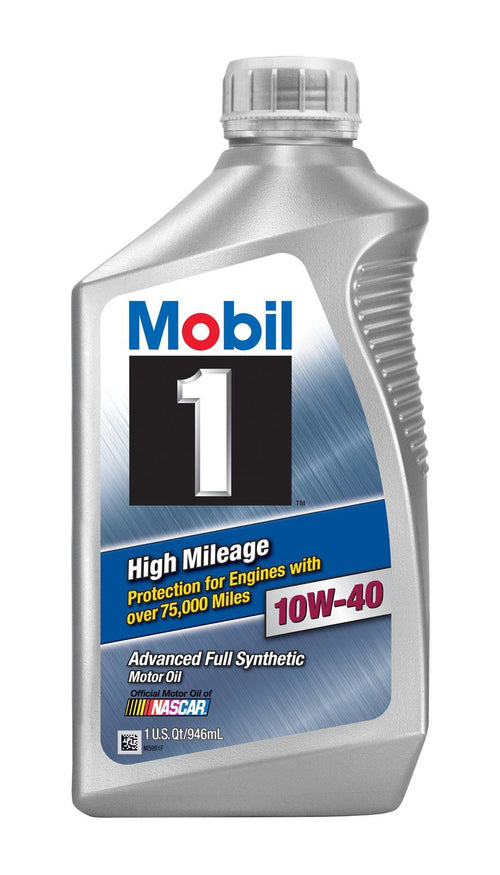10W-40 Mobil 1 High Mileage Motor Oil - 1 Quart