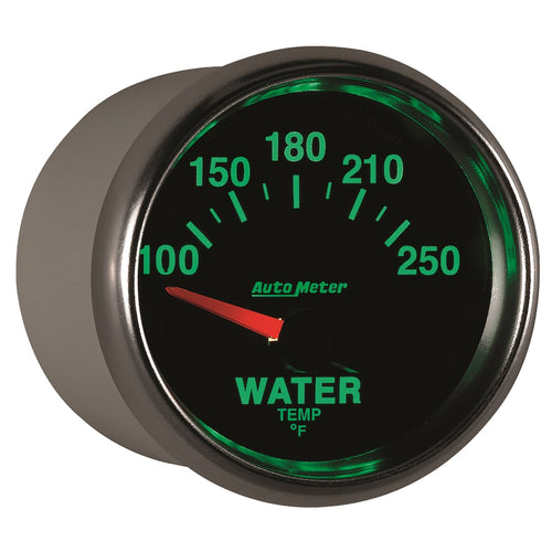 AUTO METER 2-1/16" 100-250 F Short Sweep Electric Water Temperature Gauge 3837 GS