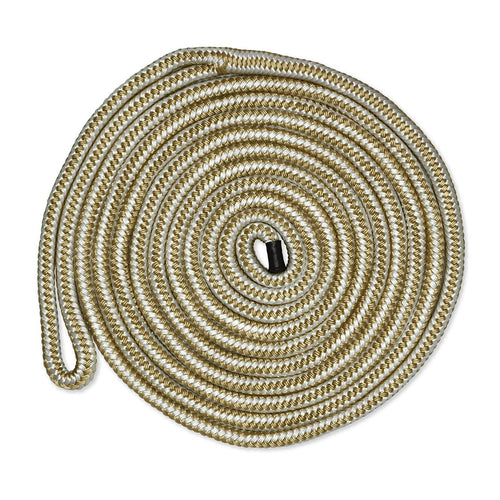 Dock Line CMP Cordage CDL5840WG, 5/8" Diameter - 40' Length, Double Braid, White Gold