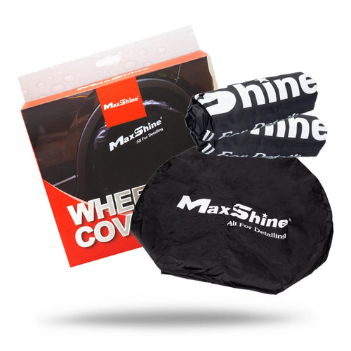 Maxshine Wheel Covers Universal, 4-Pack (Black) | Fits Rims Up to 22” Diameter | Protective Wheel & Tire Covers for Cars, Trucks, SUVs, RVs, Trailers | Auto Detailing Accessories for Storage