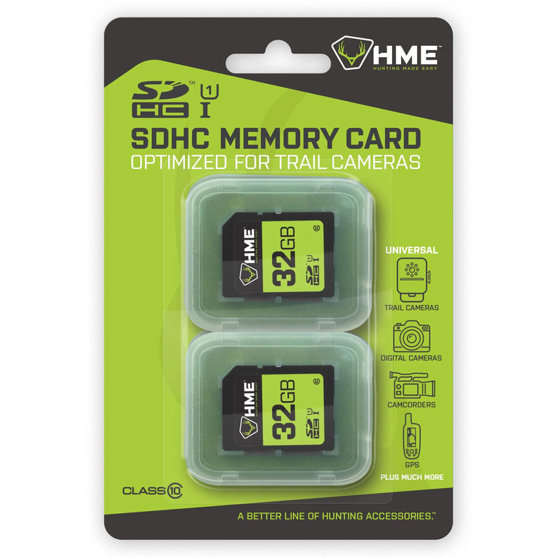 Compact HME SD Cards - Durable Reliable High-Speed Memory Cards Compatible with SDHC Slot Devices, 32GB - 2 Pack