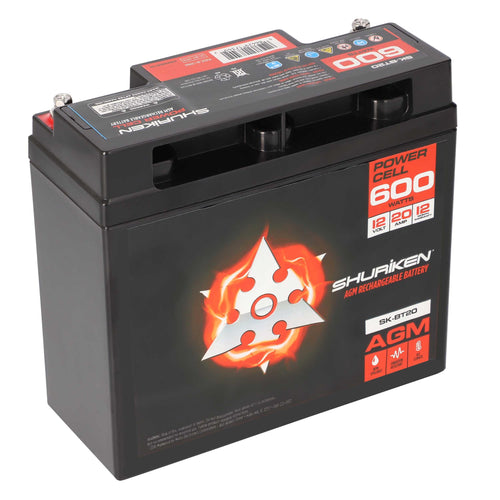12-Volt Shuriken SK-BT20 High Performance AGM Power Cell Battery for Systems Up to 600-Watts