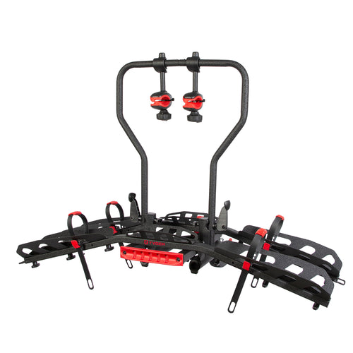 2-Bike Tyger Auto TG-RK2B827B Hitch Mounted Bicycle Platform Carrier Rack | Compatible with Electric Bikes | Free Hitch Lock | Fits 2" Receivers
