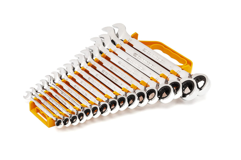 16 Pc. Reversible Combination Wrench Set GEAWRENCH, Metric - 9602N