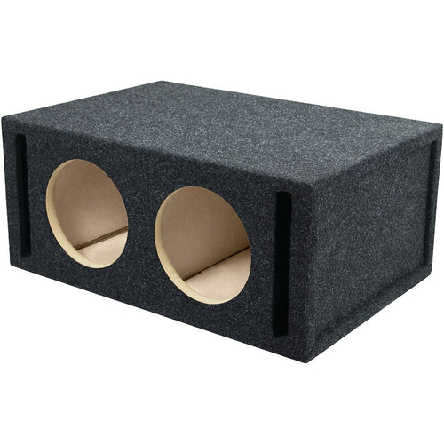 Atrend 8” Dual Vented-Divided Subwoofer Enclosure - Pro Audio Tuned Dual Subwoofer Boxes & Enclosures - Premium Subwoofer Box Improves Sound Quality & Bass