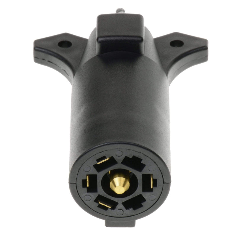 T-H Marine 7-Way Trailer Wiring Adapter - Round Style to 5-Way Adapter, 12 Volt DC