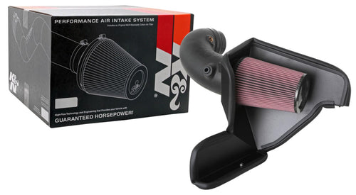 Cold Air Intake System K&N: High-Flow Air-Filter, Increase Performance & Horsepower: Compatible with 2020-2021 FORD Mustang Shelby GT500, 63-2515