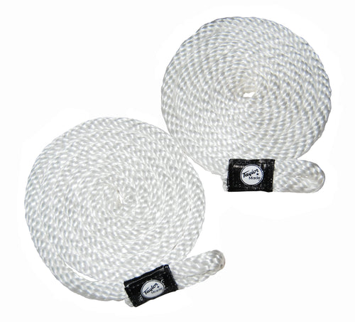 Taylor Made Fender Loc Lines Boat Fender - 2-Pack, 3/8" Diameter x 6' Long Rope, White, Braided Polypropylene, Pre-Spliced, Professionally Finished, Rot-Resistant, No Kinks - 11311