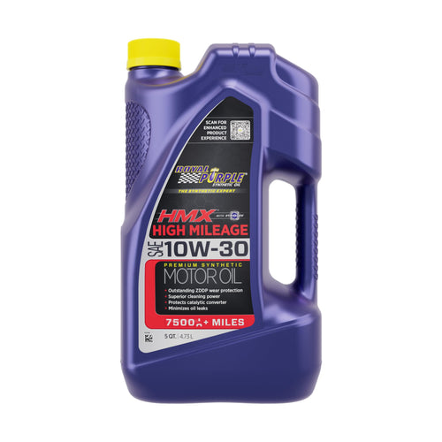 HMX SAE 10W-30 Royal Purple High-Mileage Synthetic Motor Oil - 5 qt., Model:ROY11750