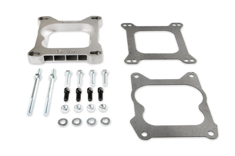Carburetor Adapter Kit Mr. Gasket 4Bbl To 4Bbl, Silver