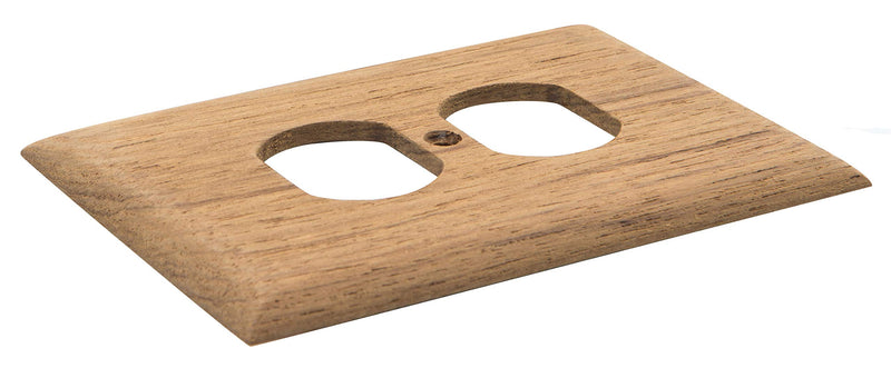 Teak Whitecap Outlet Cover Receptacle Plate